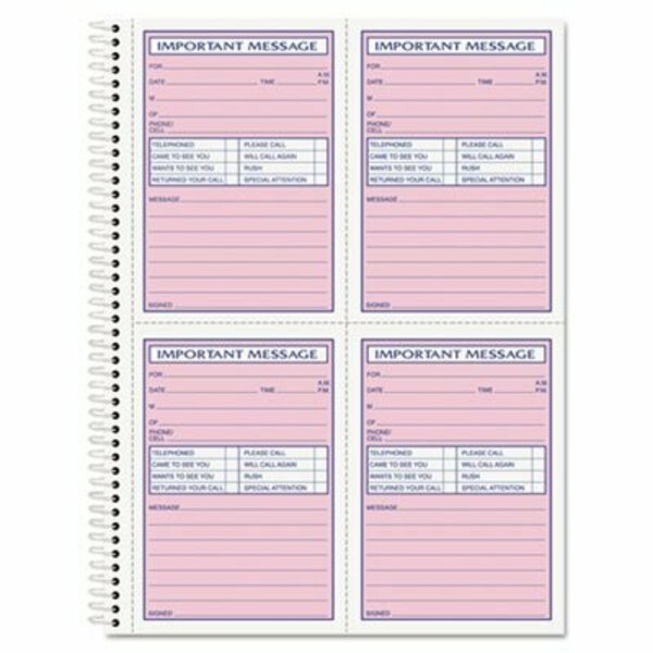 Tops Products BOOK, PHONE REC, NCR, 8.5X11 4005